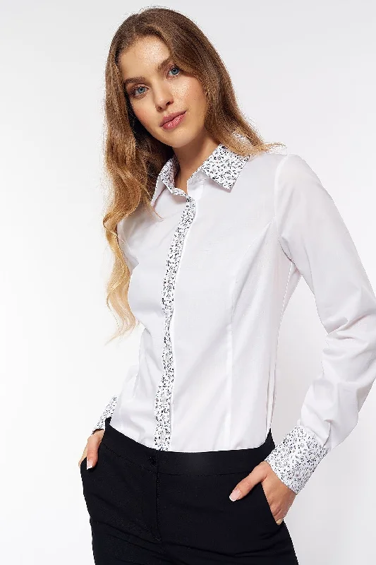 Long sleeve shirt Nife Relaxed Cotton Short Blouse