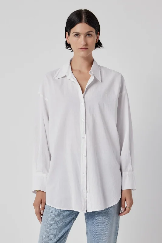 REDONDO BUTTON-UP SHIRT Classic Short Sleeve Blouse