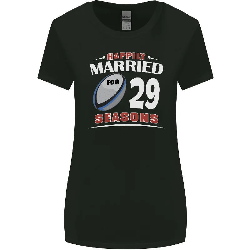 29 Year Wedding Anniversary 29th Rugby Womens Wider Cut T-Shirt Thin T-Shirt Open Front Quick Dry