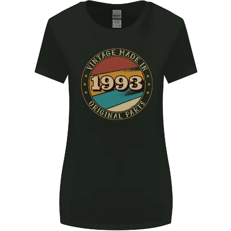 30th Birthday  Vintage Made In 1993 Womens Wider Cut T-Shirt Handmade Hand-knitted Hand-woven