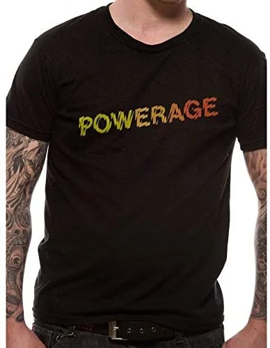 AC/DC Powerage Logo T-Shirt Adult Collared T-Shirt Boat Neck A-Line