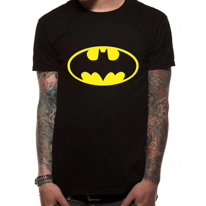 Batman Logo Unisex T-Shirt DC Adult Iron Safe Non-Iron Wrinkle Free