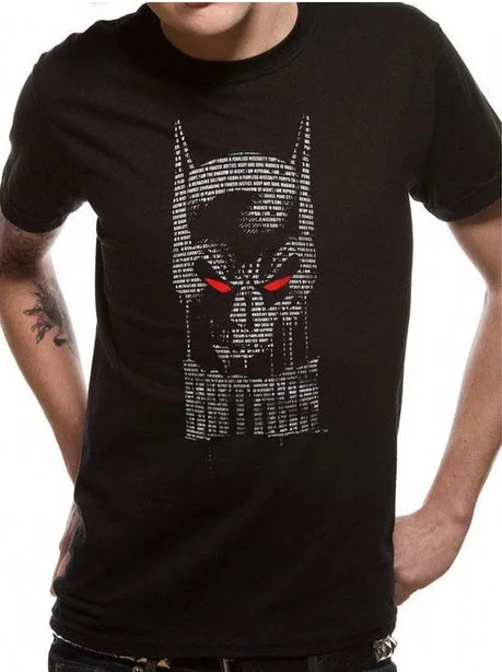 Batman Text Skull Unisex T-Shirt DC Adult Nylon Fabric Polyester Fabric Spandex Fabric