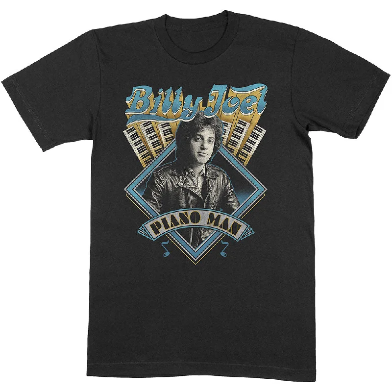 Billy Joel | Official Band T-Shirt | Piano Man Chenille Blend Fleece Blend Nylon Blend