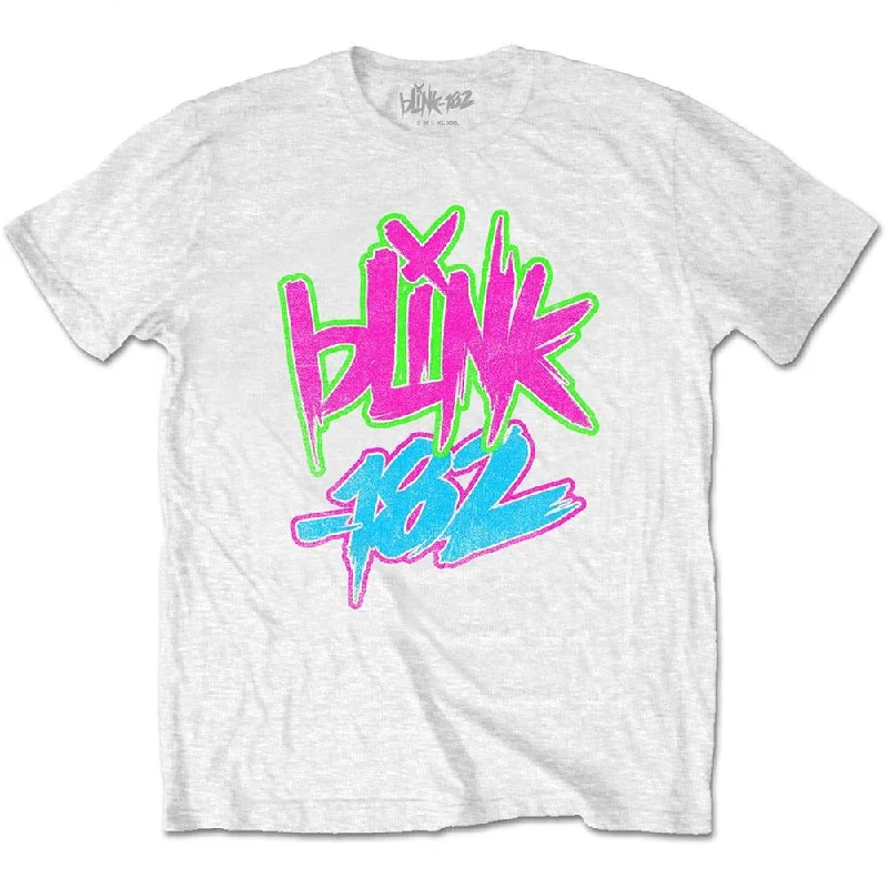 Blink-182 Kids T-Shirt: Neon Logo Embroidered Appliqued Beaded