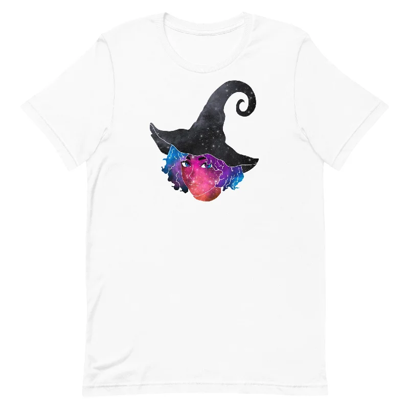 Cosmic Galaxy Witch Unisex t-shirt Print Jacquard Patchwork