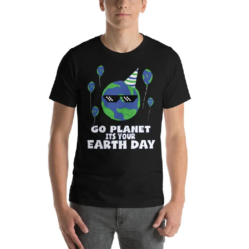 Go Planet It's Your Earth Day T-shirt Knit Fabric Woven Fabric Fleece Fabric