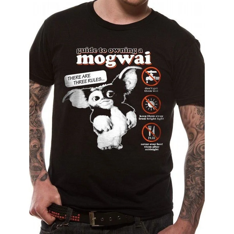 Gremlins Mogwai Owning Rules Guide T-Shirt Adult Terry Blend Velvet Blend Canvas Blend