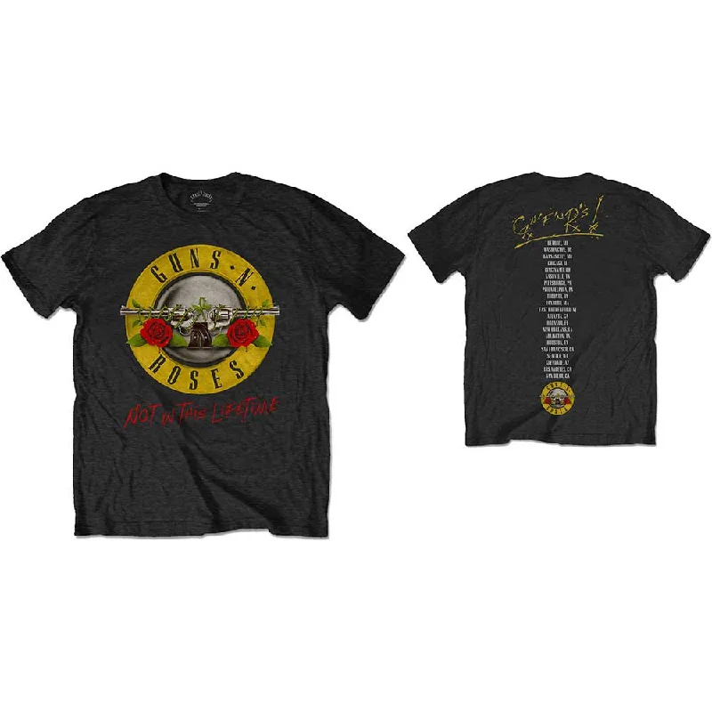 Guns N' Roses | Official Band T-Shirt | Not in this Lifetime Tour (Back Print) Thin T-Shirt Open Front Quick Dry