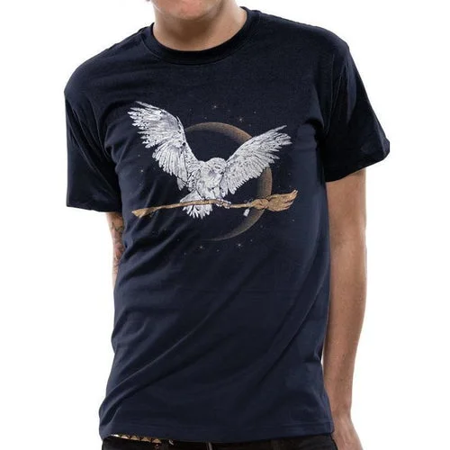 Harry Potter Hedwig Broom T-Shirt Adult Nylon Fabric Polyester Fabric Spandex Fabric