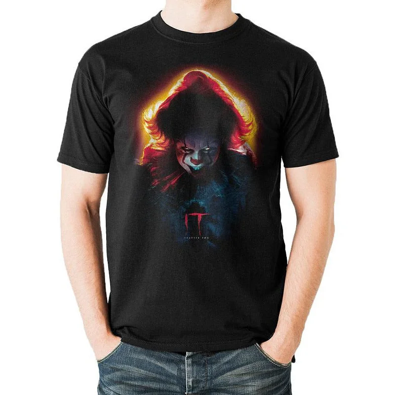 IT Chapter Two Sinister Clown Black Unisex T-Shirt Adult Welt Pockets Slit Pockets Flap Pockets