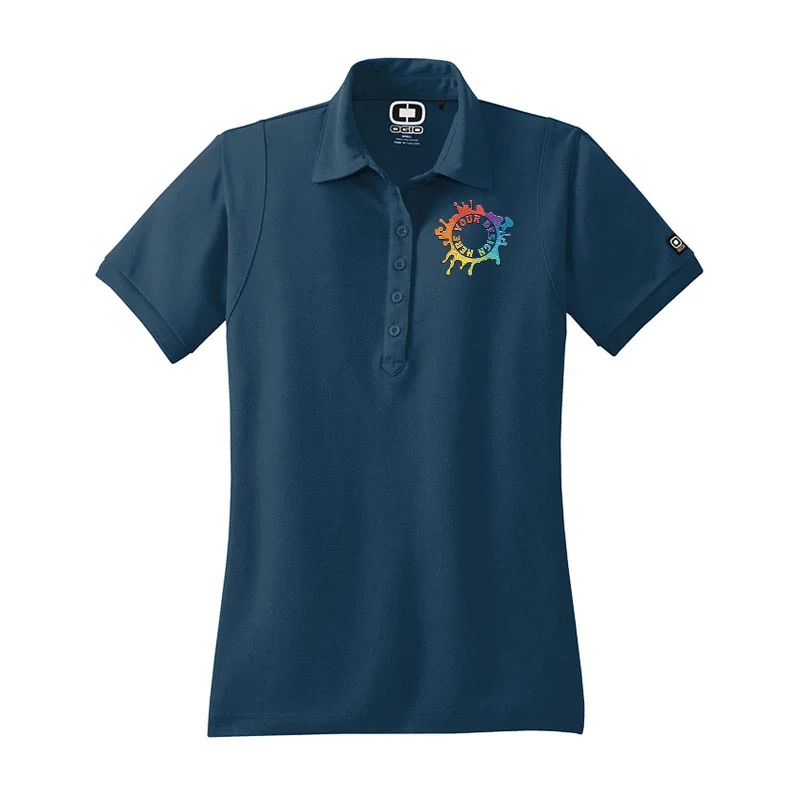 Ogio Women's 100% Polyester Jewel Polo T-Shirt Embroidery Terry Blend Velvet Blend Canvas Blend