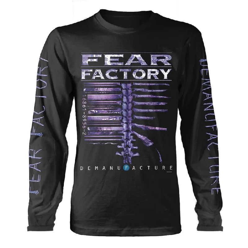 Fear Factory Unisex Long Sleeved T-shirt: Demanufacture Classic Mesh Fabric Canvas Fabric Denim Fabric