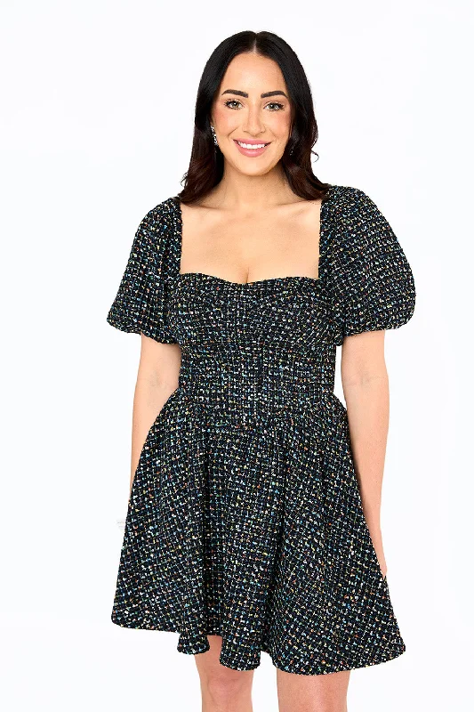 Romeo Puff Sleeve Mini Dress - Paparazzi Comfortable Casual Mini Dress