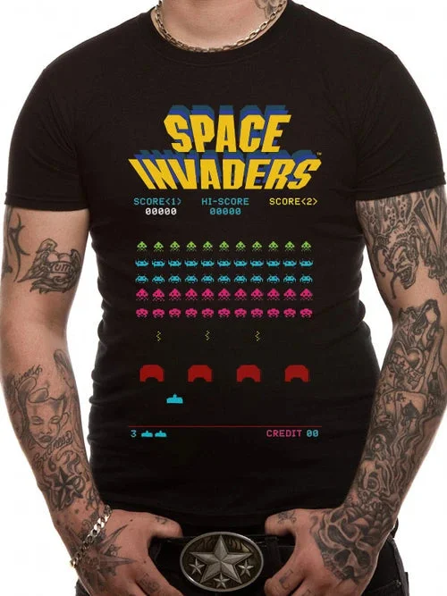 Space Invaders Arcade Unisex T-Shirt Adult Satin Fabric Silk Fabric Chiffon Fabric