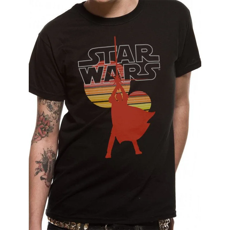 Star Wars Retro Suns of Tatooine T-Shirt Adult Basic T-Shirt Crew Neck Short Sleeve