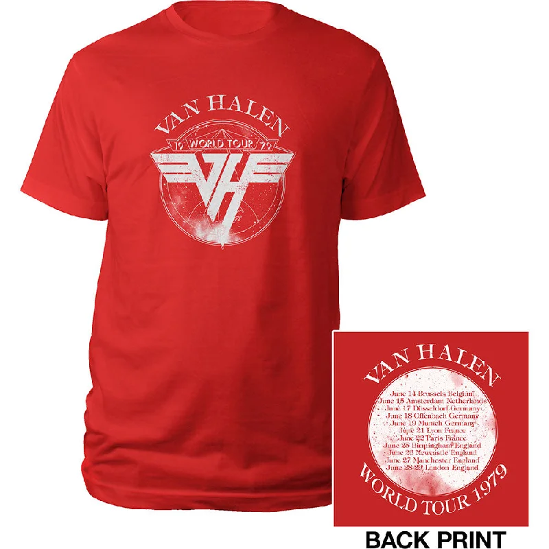 Van Halen | Official Band T-Shirt | 1979 Tour (Back Print) Terry Blend Velvet Blend Canvas Blend