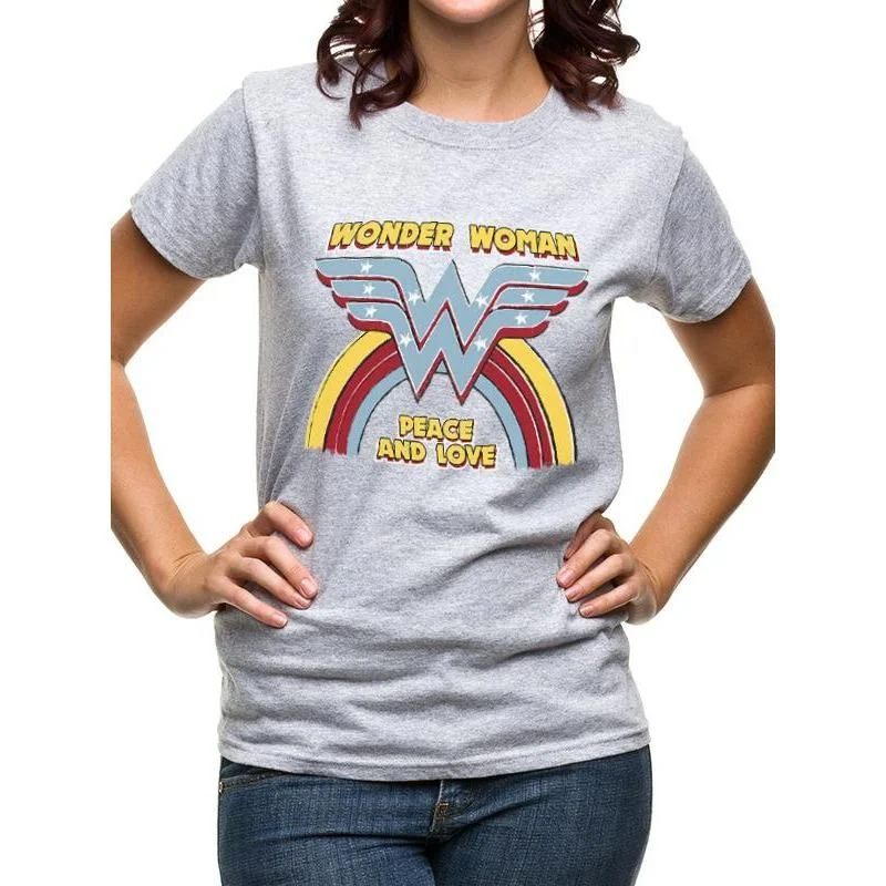 Wonder Woman Rainbow Vintage Unisex T-Shirt Peace WW84 Adult Lace Blend Ribbed Blend Corduroy Blend