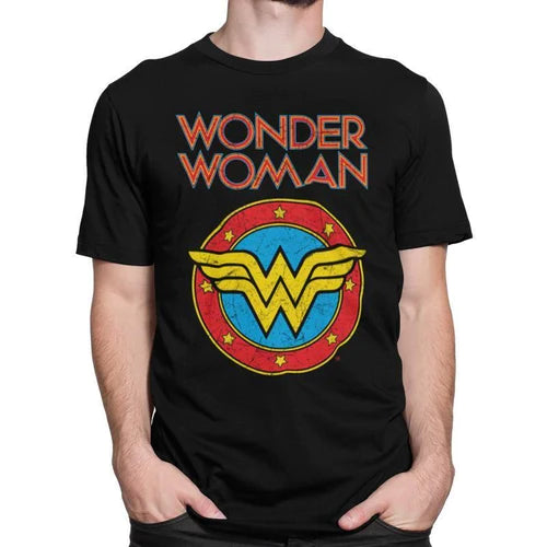 Wonder Woman Vintage Logo Unisex T-Shirt 84 WW84 Adult Welt Pockets Slit Pockets