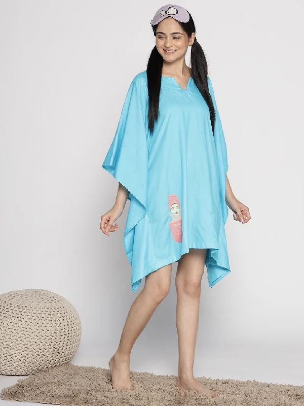 Turquoise Kaftan Nightdress - BeautySleep