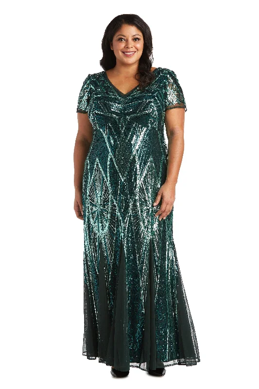 R&M Richards 7515W Long Plus Size Formal Dress