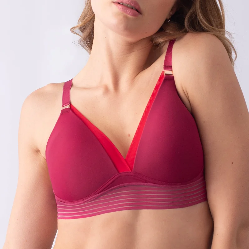 AMBITION TRIANGLE SANGRIA CONTOUR NURSING BRA - WIREFREE Supportive Wireless Bra