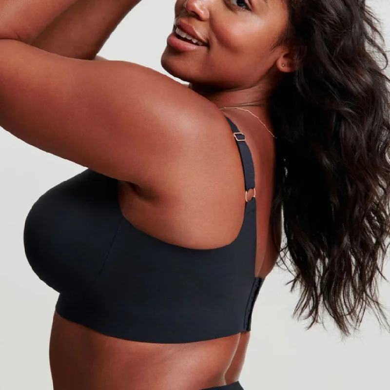 Evelyn & Bobbie Beyond Bra in Limited Black with Rose Gold Simple Wireless Bra