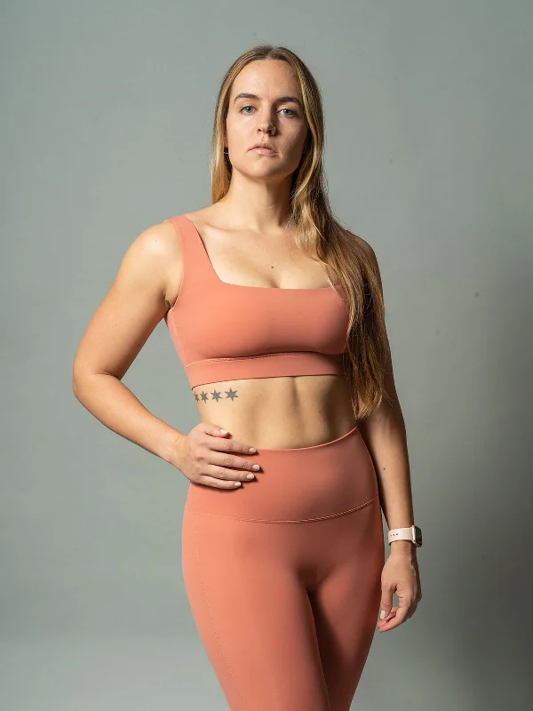 Georgia Bra Top - Peach Elegant Silk Bra