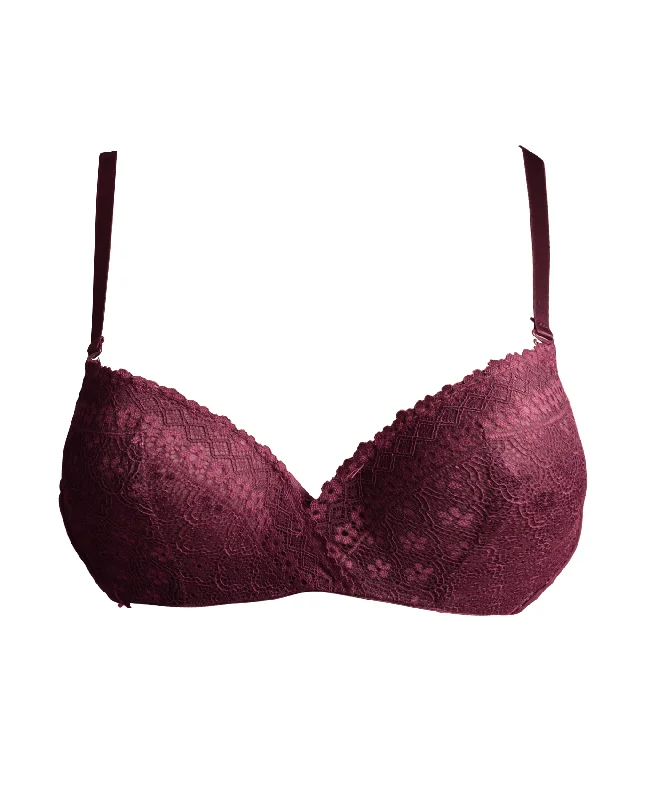 ILumie Crossed Lace Bra Soft Cup Bra