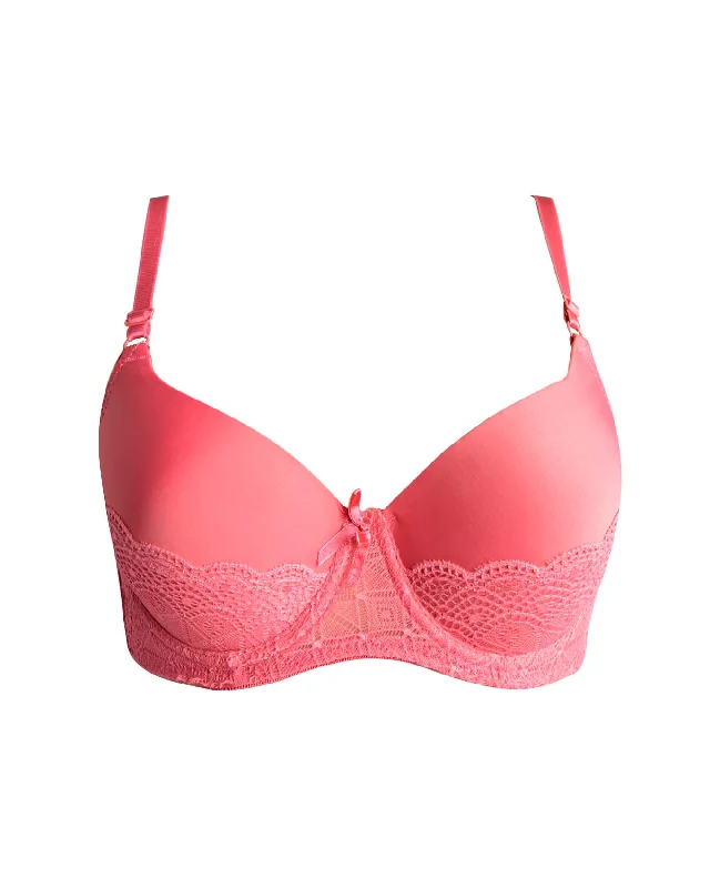 Mamia Romantic Lace Bra Breathable Full Coverage