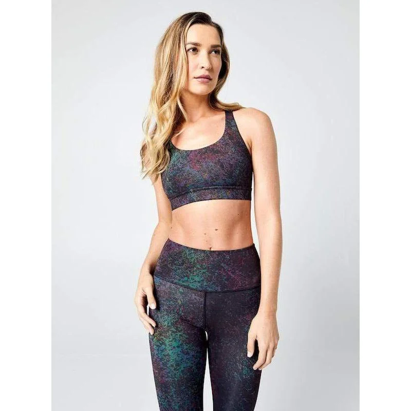 Margo Oil Slick Sports Bra Lightly Padded Bra