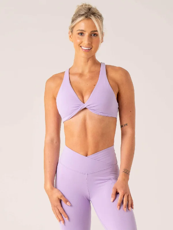 Momentum Twist Sports Bra - Lavender Lacy Underwire Bra