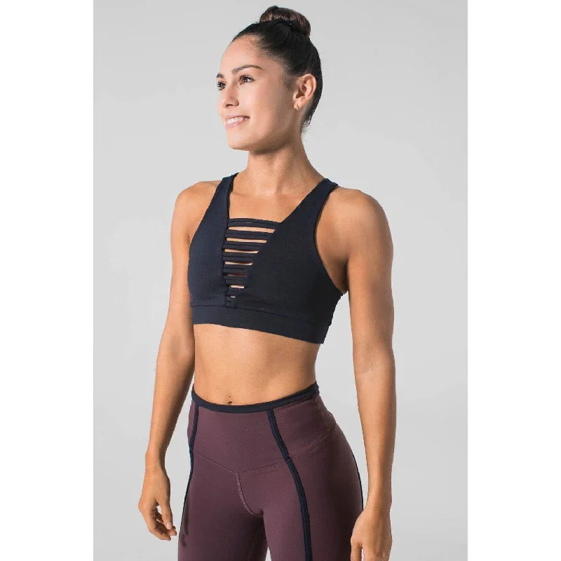 No Strings Attached Navy Sports Bra Seamless Push-Up Bra