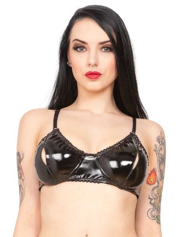 PVC Teaser Bra in Black Daily Comfort Bra