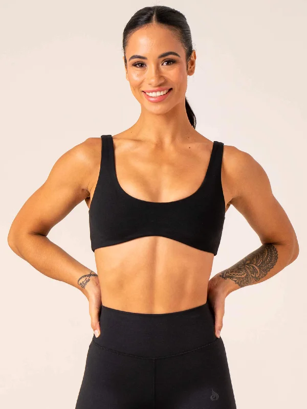 Unstoppable Lounge Bra - Black Padded Push-Up Bra