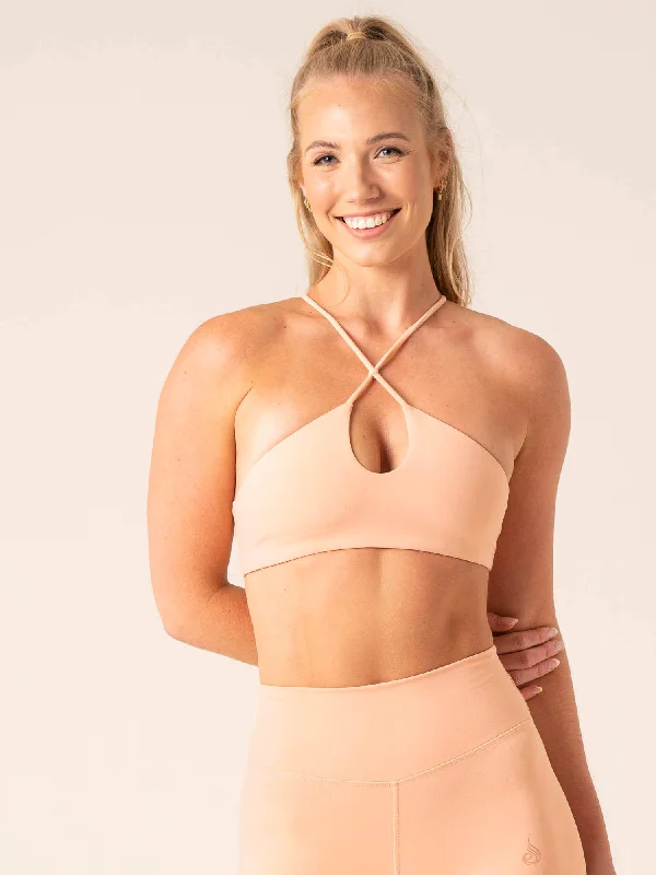 Unstoppable Sports Bra - Peach Sleek Sports Bra