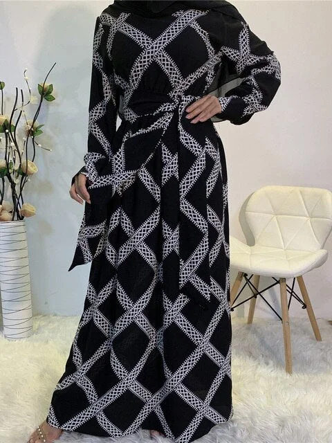 Abaya Maxi Dress Trendy Maxi Dress with Lace