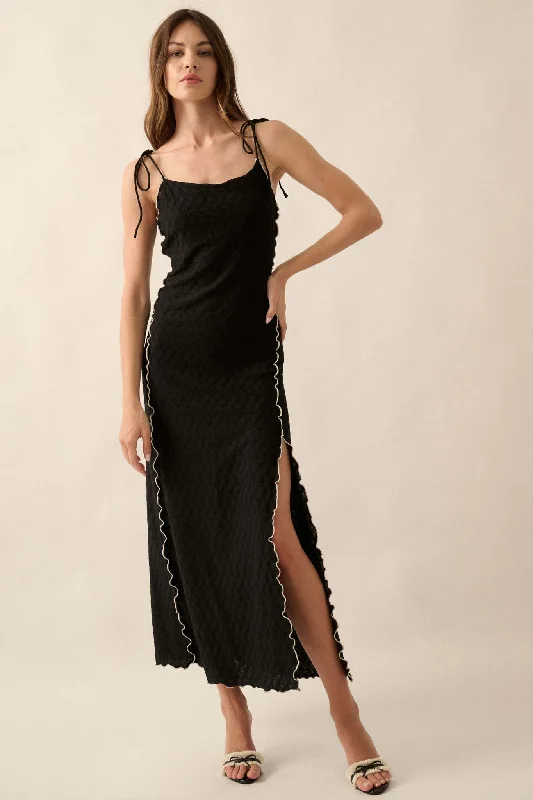 Beautiful Feeling Textured Knit Cami Maxi Dress Classic Strapless Maxi Dress