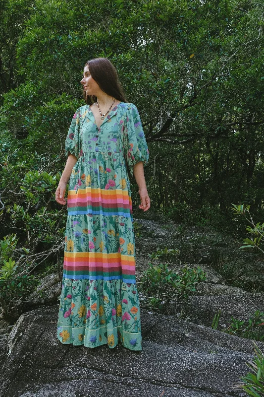 Frida Maxi Dress - Nymphs - Sage Stylish Empire Waist Maxi Dress