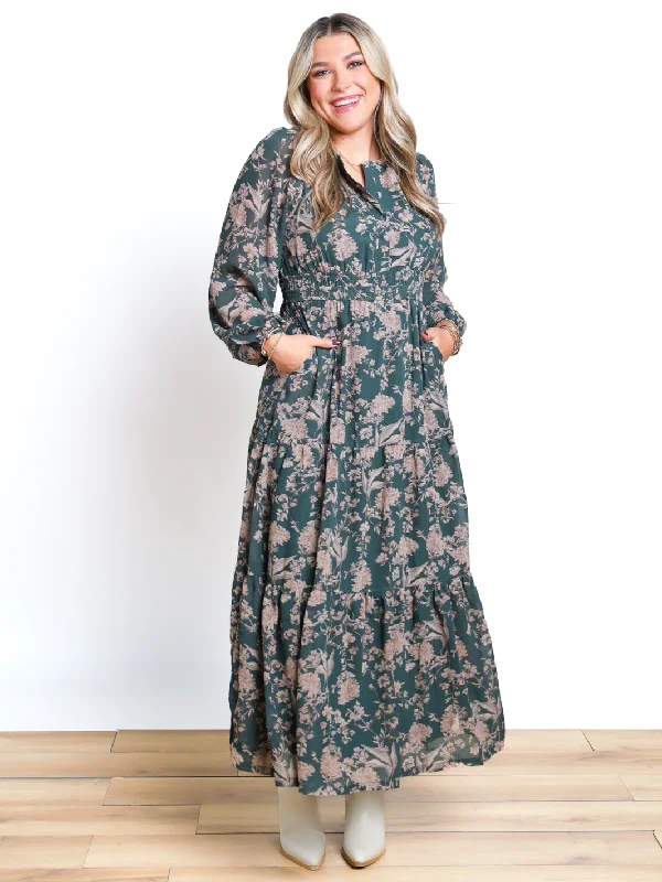 Floral Affair Printed Maxi Dress Fashionable Asymmetrical Maxi Dress