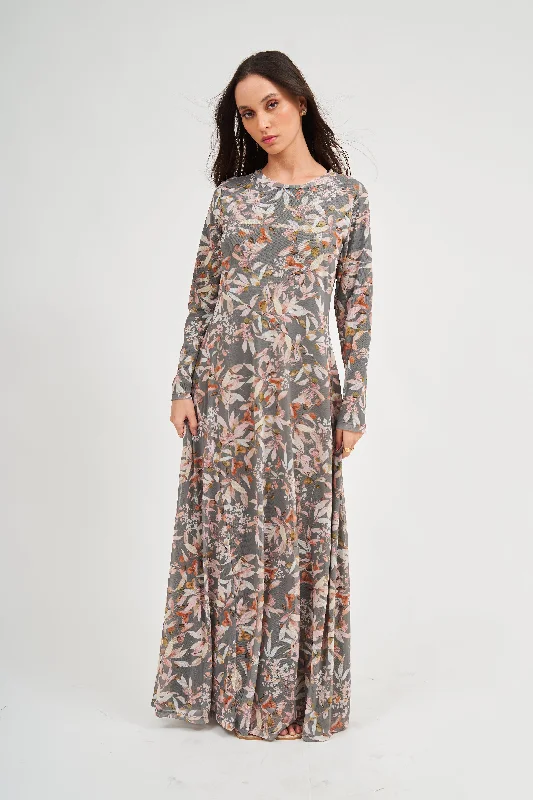 Slant Maxi Dress - Sage Fashionable High-Waist Maxi Dress