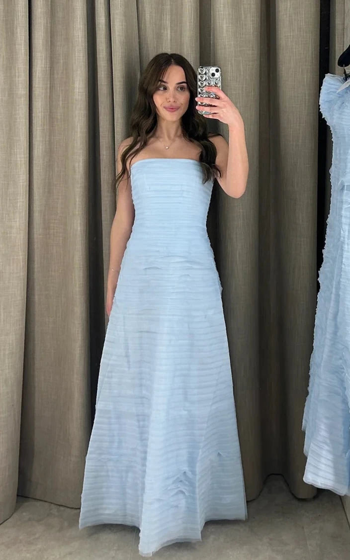 Soundscape Maxi Dress (Baby Blue) Cozy Wrap Maxi Dress