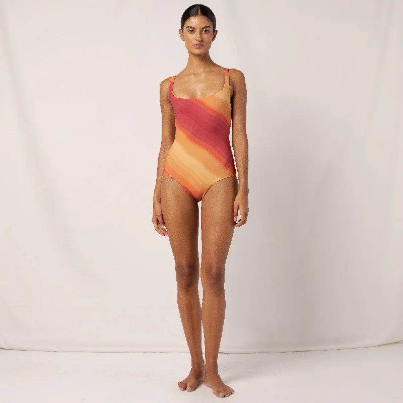 Cala de la Cruz Mile One Piece Swimsuit Button-Front Swimsuit