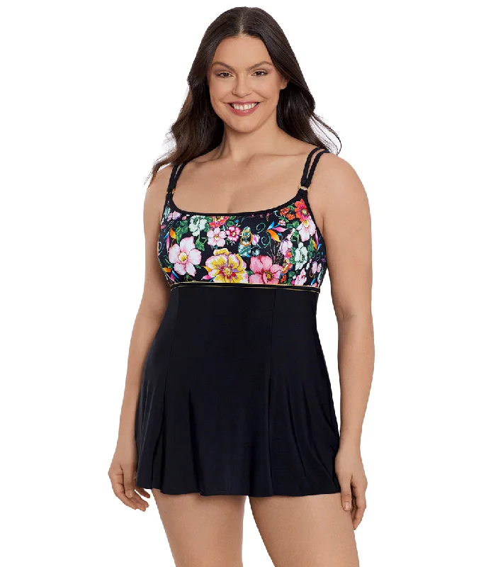 Longitude Women's True Romance Princes Seam Swim Dress Quick-Dry Tankini