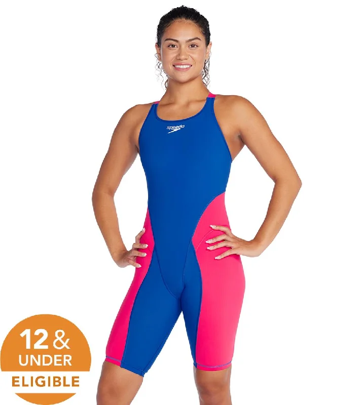 Speedo Women's Vanquisher Kneeskin Tech Suit Swimsuit Royal Quick-Dry Tankini