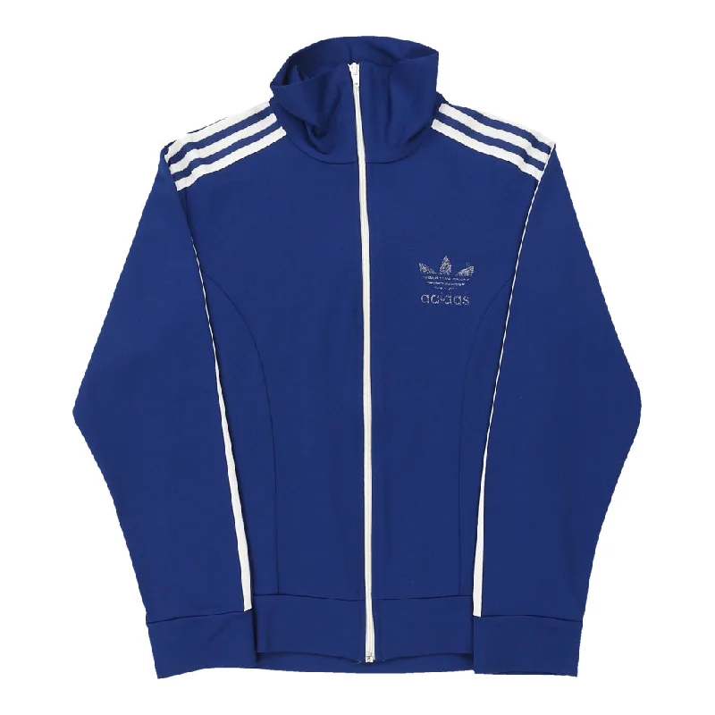 Adidas Track Jacket - Small Blue Polyester Fleece Jacket Down Jacket Parka