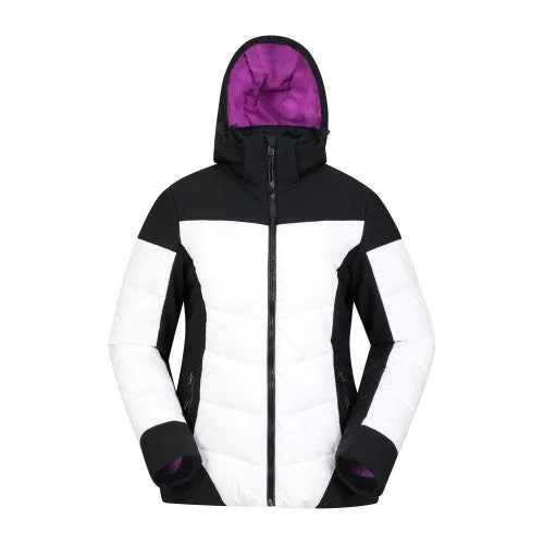 Mountain Warehouse Womens/Ladies Resort RECCO Padded Ski Jacket A-Line Jacket Boat Neck Shawl Collar