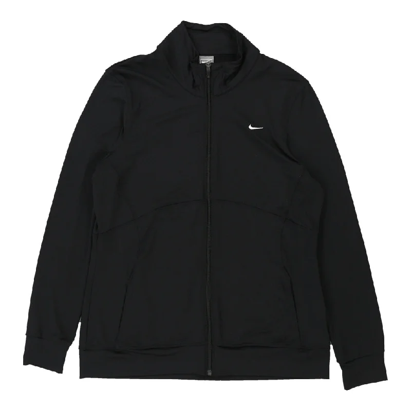 Nike Track Jacket - XL Black Polyester Satin Jacket Silk Jacket Chiffon Jacket