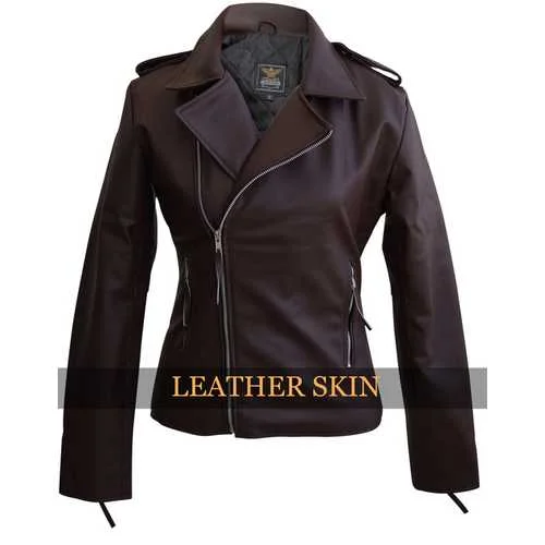 Brown Faux Leather Jacket Belted Jacket Elasticated Jacket Padded Jacket