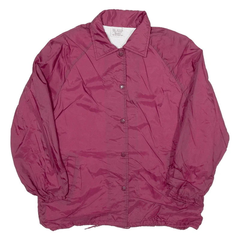 SEARS Coach USA Jacket Maroon 90s Womens M Stand-Up Collar Roll-Neck Collar Turtle Neck